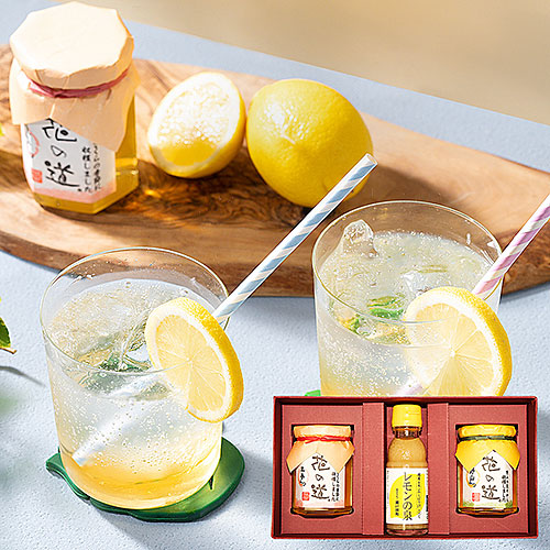 国産蜂蜜 花の道 140gx2本 レモンの泉 ギフト